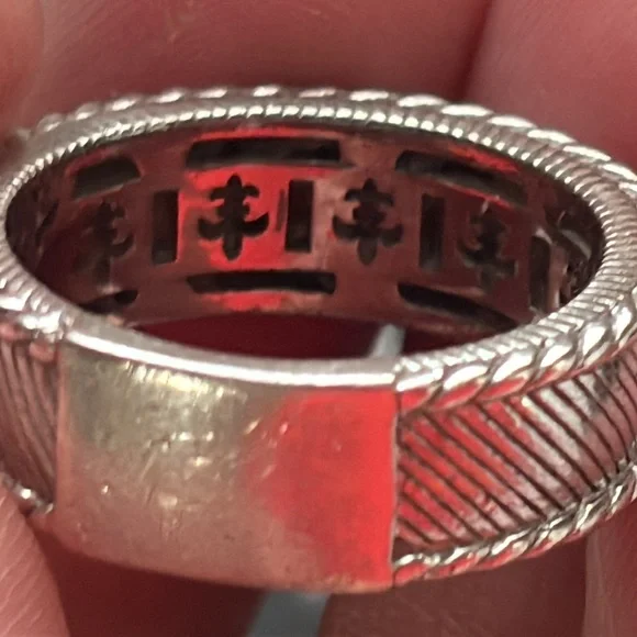 Judith Ripka Sterling Silver CZ Baguette Half Eternity Band Ring - Picture 5 of 13